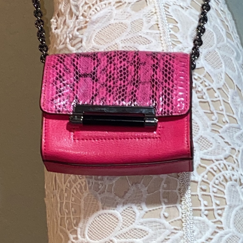 Like New Diane Von Furstenberg Python Trimmed Lea… - image 1